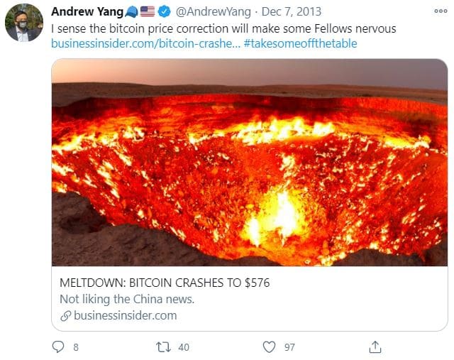 Bitcoin d'Andrew Yang
