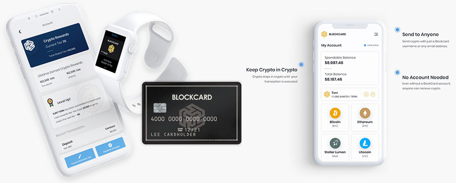 Blockcard 앱 및 카드