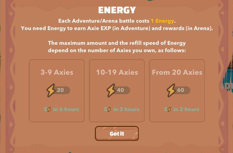 Axie Infinity-Energie