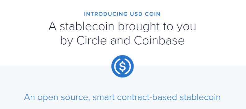Mata stablecoin USDC, blockchain, ekspansi, lingkaran, tengah