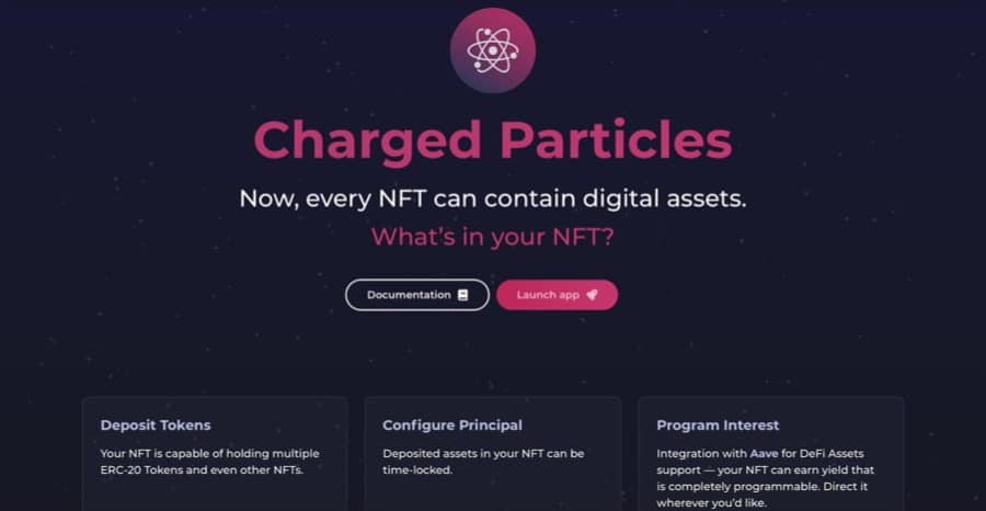 Particule încărcate DeFi NFT