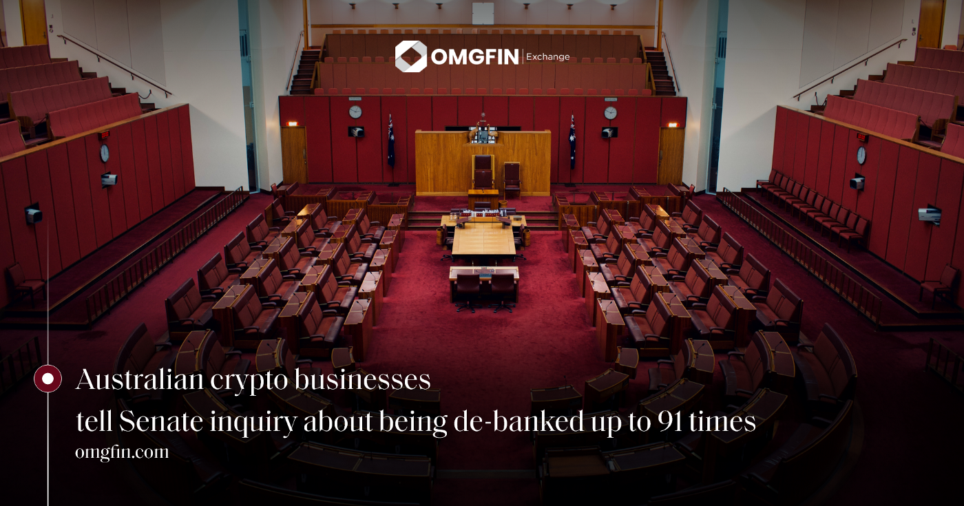 Australian crypto businesses tell Senate inquiry about being de-banked up to 91 times PlatoAiStream PlatoAiStream. Data Intelligence. Vertical Search. Ai.