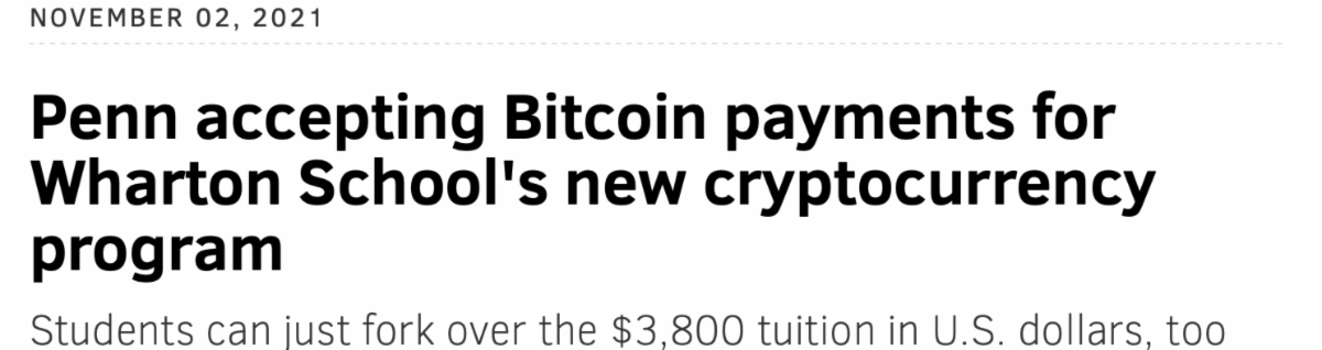 penn sprejema bitcoin