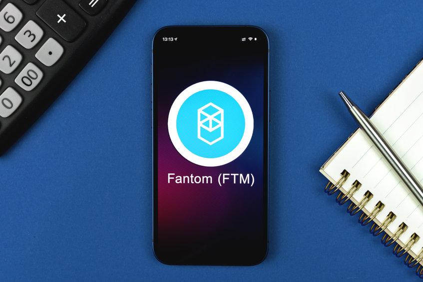 Fantom Logo on a Cell phone