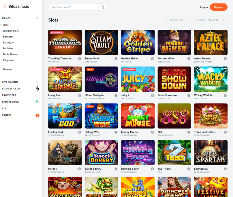 Some of the 95 slots games on offer
