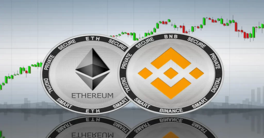 Ethereum and BNB price