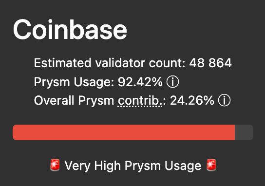 Coinbase's Prysm contribution