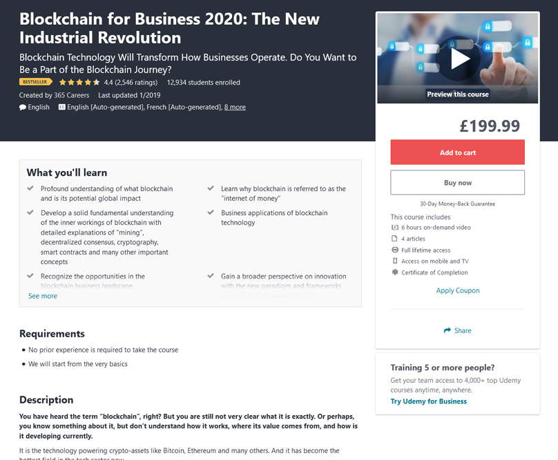 Blockchain for Business 2020: The New Industrial Revolution 