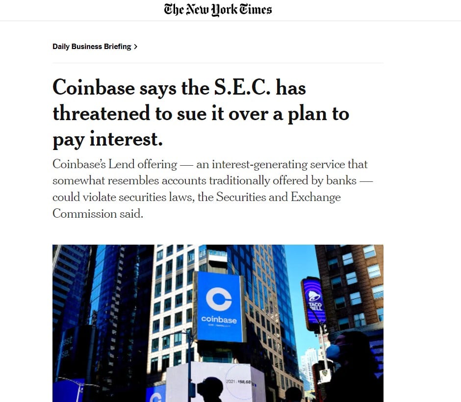 SEC תובע את Coinbase