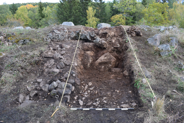 archaeological dig site in Sweden