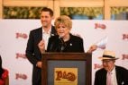 Las Vegas Mayor Carolyn Goodman at a press conference announcing upgrades to The Plaza