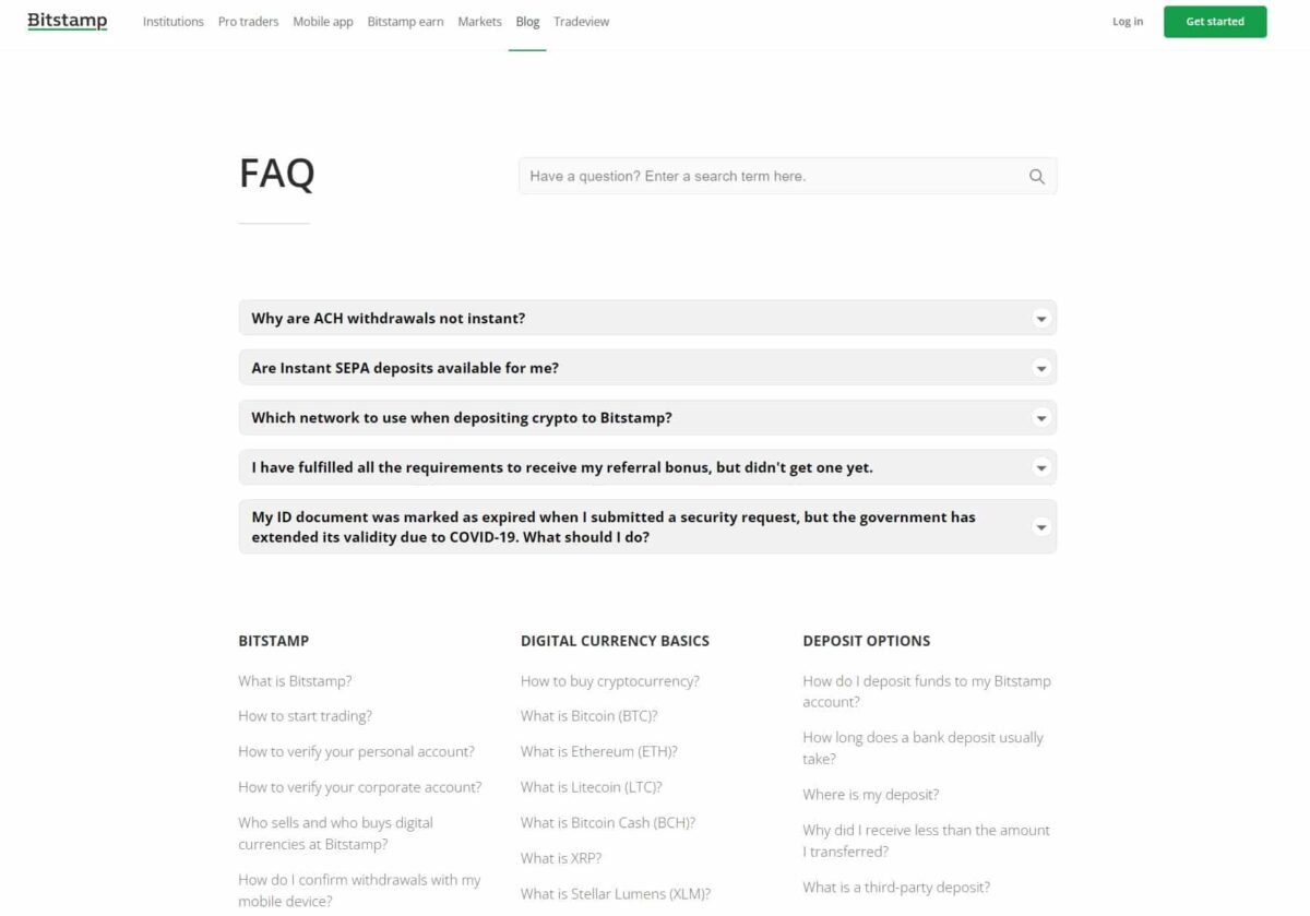 비트스탬프 FAQ