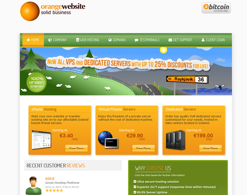 Sitio web de Orange