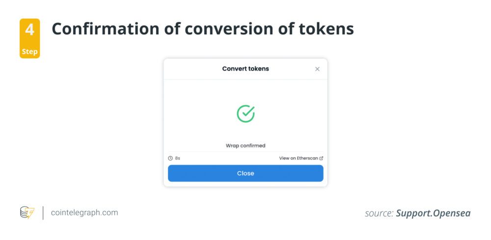 Langkah 4: Konfirmasi konversi token