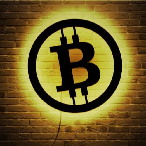 Bitcoin Led-skilt