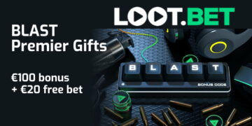 Loot.bet での BLAST プレミア ギフト: €100 ボーナス + €20 フリーベット