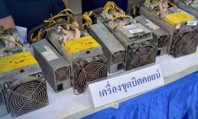 В Таиланде конфисковано 3,500 единиц незаконного майнинга криптовалюты
