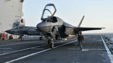 First Two Italian Navy F-35B Returning From The U.S. Land Aboard Cavour Aircraft Carrier