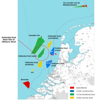 Mitsubishi Corporation palkitsi Hollandse Kust West Site VI Offshore Windin Hollannissa