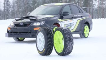Studded Tire Comparo Shows Unbelievable Ice Grip With WRC Rally Tires