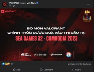 VALORANT will be a medaled sport at the 2023 Sea Games in Phnom Penh