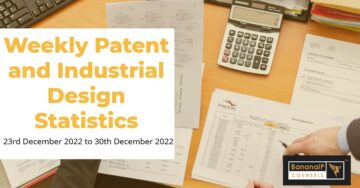 週刊特許および意匠統計 – 23 年 2022 月 30 日～2022 年 XNUMX 月 XNUMX 日