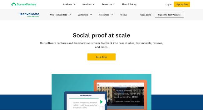 Homepage-Design-Ideen, Techvalidate