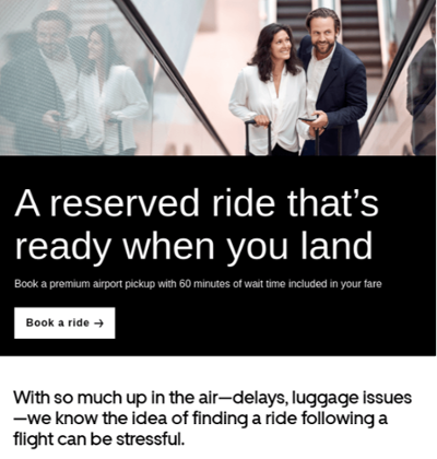 beste Beispiele für E-Mail-Marketingkampagnen: uber