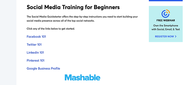 best online marketing classes and courses: social media training by constant contact