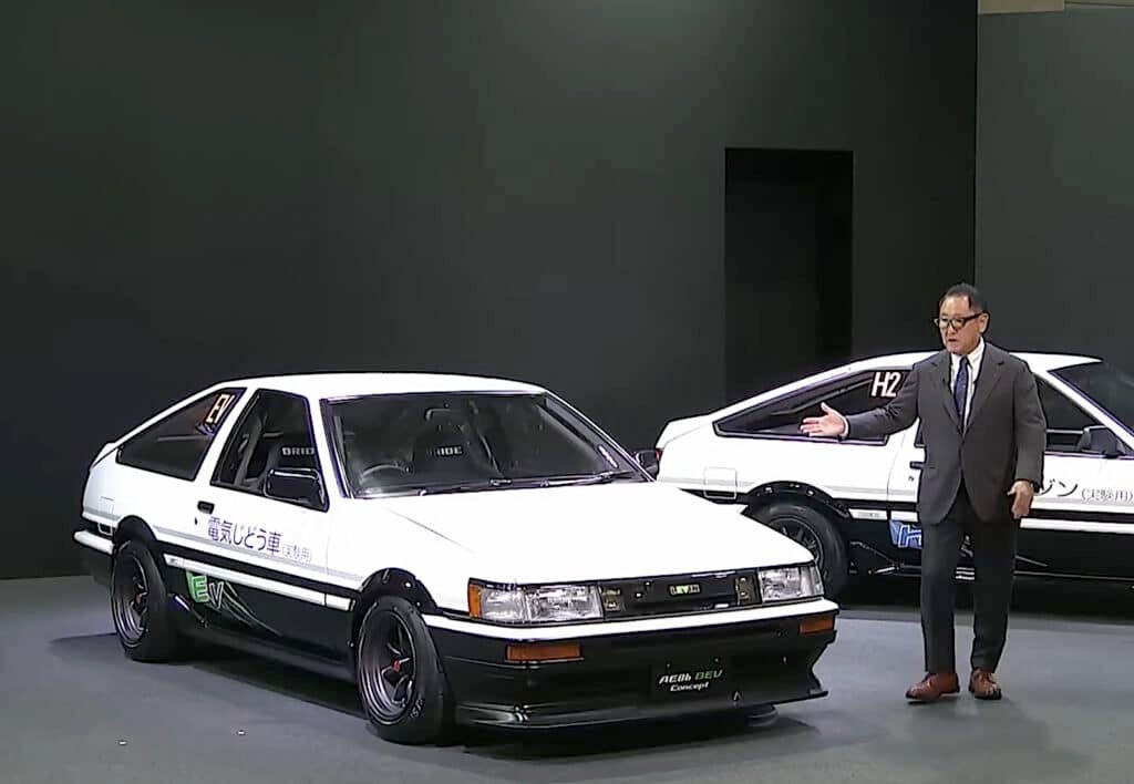 Toyoda zapowiada konwersję AE86 Levin na targach Tokio 2023