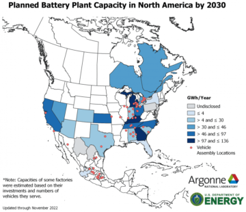 Batteripaketet för elfordon är 2022 nästan 90 % lägre än 2008