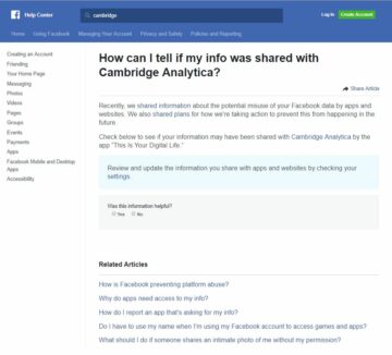 Facebookin Meta suostui maksamaan 725 miljoonaa dollaria ratkaistakseen Cambridge Analytica -skandaalin 87 miljoonan käyttäjän tietojen pääsystä ilman heidän suostumustaan.