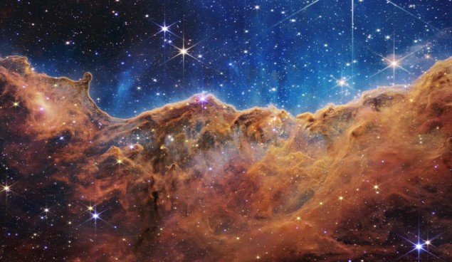 Image taken by the JWST of the Carina Nebula