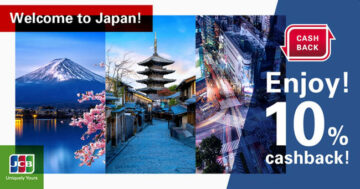 JCB เสนอแคมเปญคืนเงิน 10% สำหรับสมาชิกบัตร JCB สำหรับการซื้อสินค้าในญี่ปุ่น