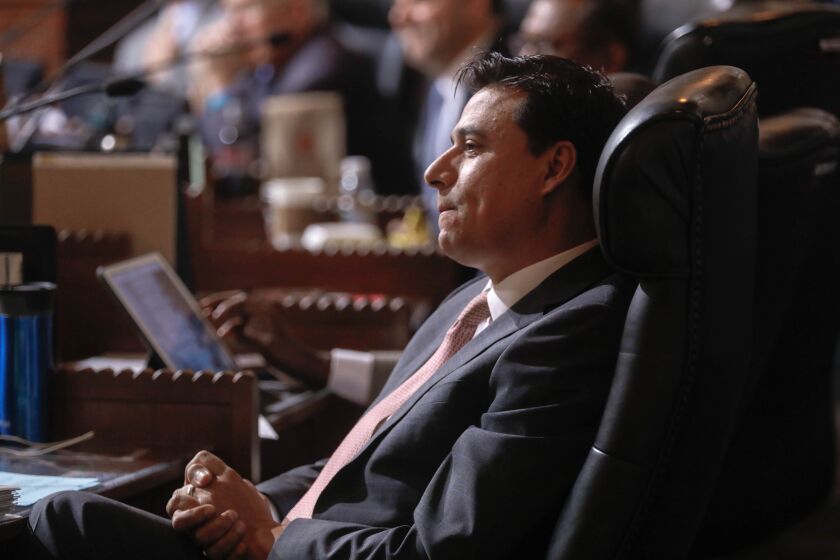 Los Angeles City Councilman Jose Huizar in council chambers at City Hall on December 11, 2018.