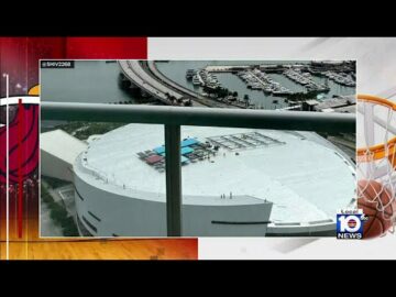An Silvester wurde „F-SBF“ auf die FTX Arena in Miami projiziert