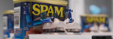 Physical “Spambots” Housed in Spam Cans