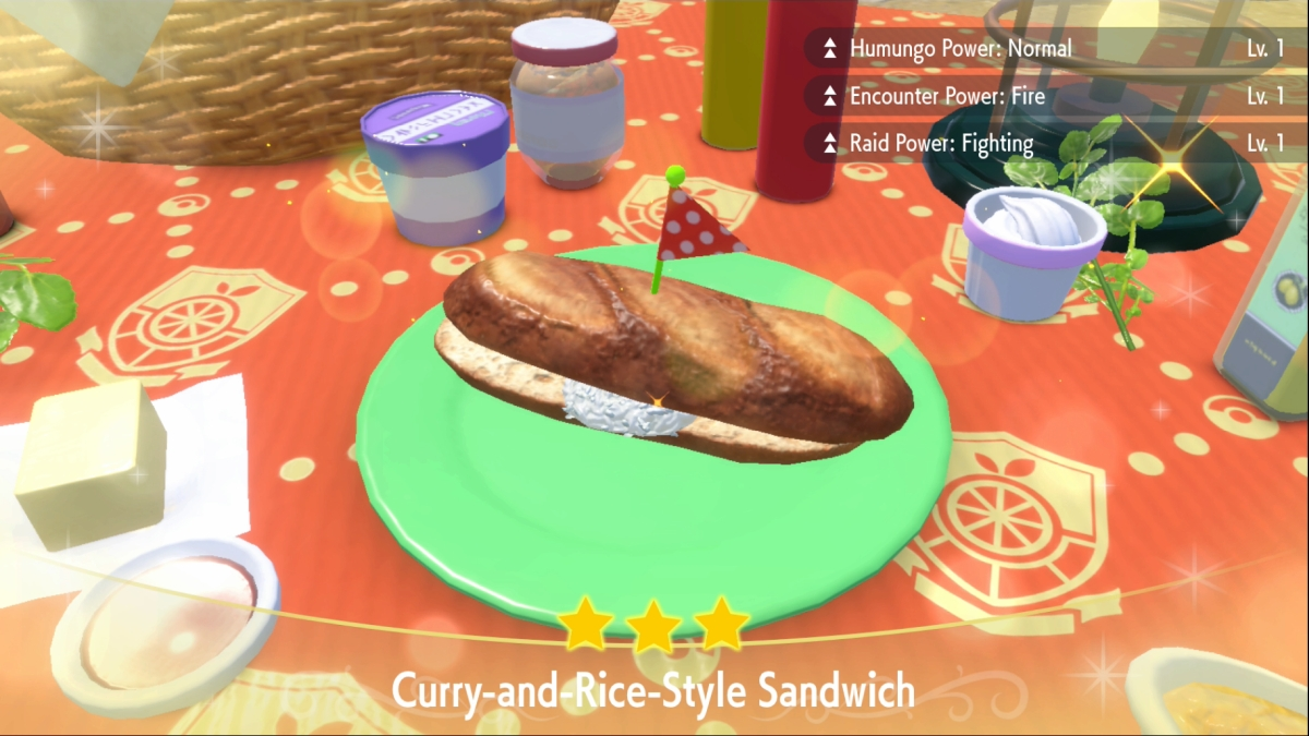 Сендвіч з порошком каррі Pokemon Scarlet Violet