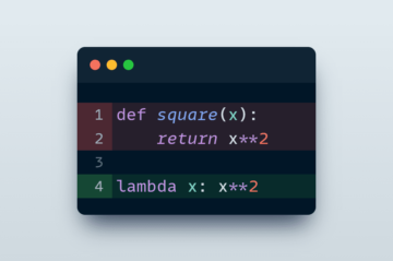 Python Lambda 函数，解释