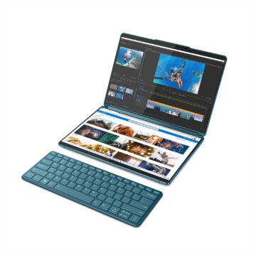 YogaBook 9i ایک ریڈیکل ڈوئل اسکرین ڈیزائن پیک کرتا ہے۔