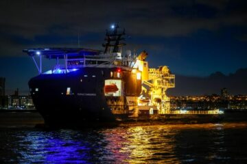 UK's first future subsea surveillance ship arrives in Merseyside for conversion