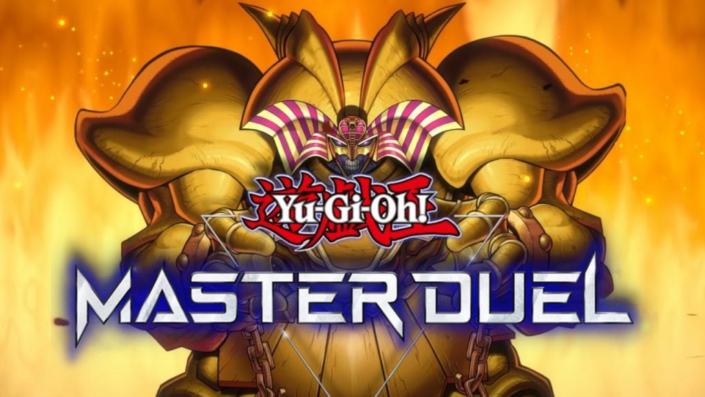 Exodia op het Yu-Gi-Oh meesterduel-logo