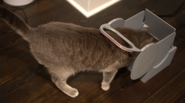 La mangiatoia per gatti dipende dall'RFID per mantenere la pace durante la cena
