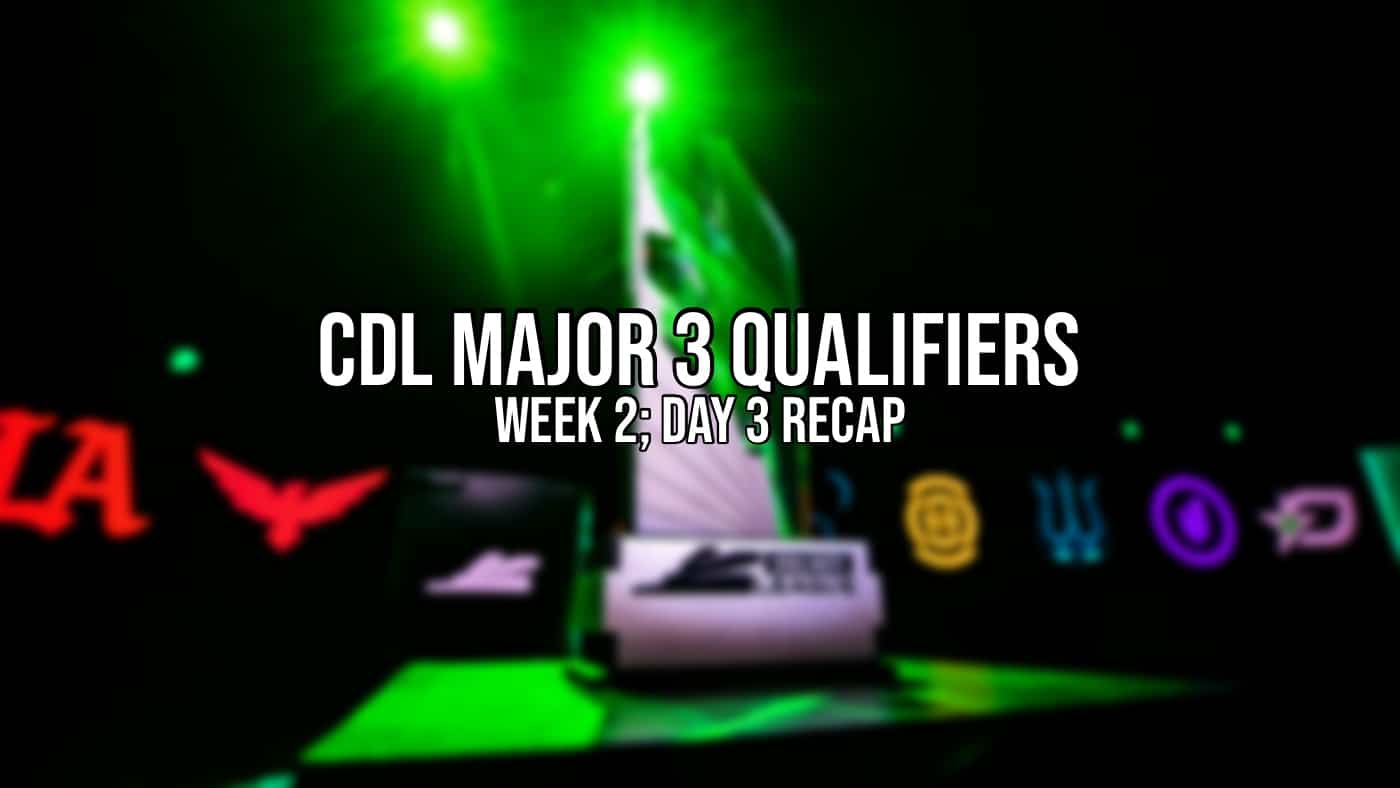 מוקדמות CDL Major 3 - שבוע 2; סיכום יום 3