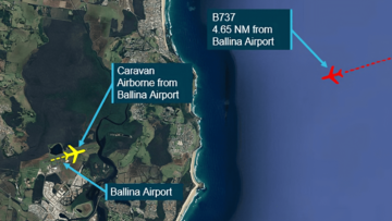 Cessna took off ‘directly towards’ Virgin 737 at Byron Bay