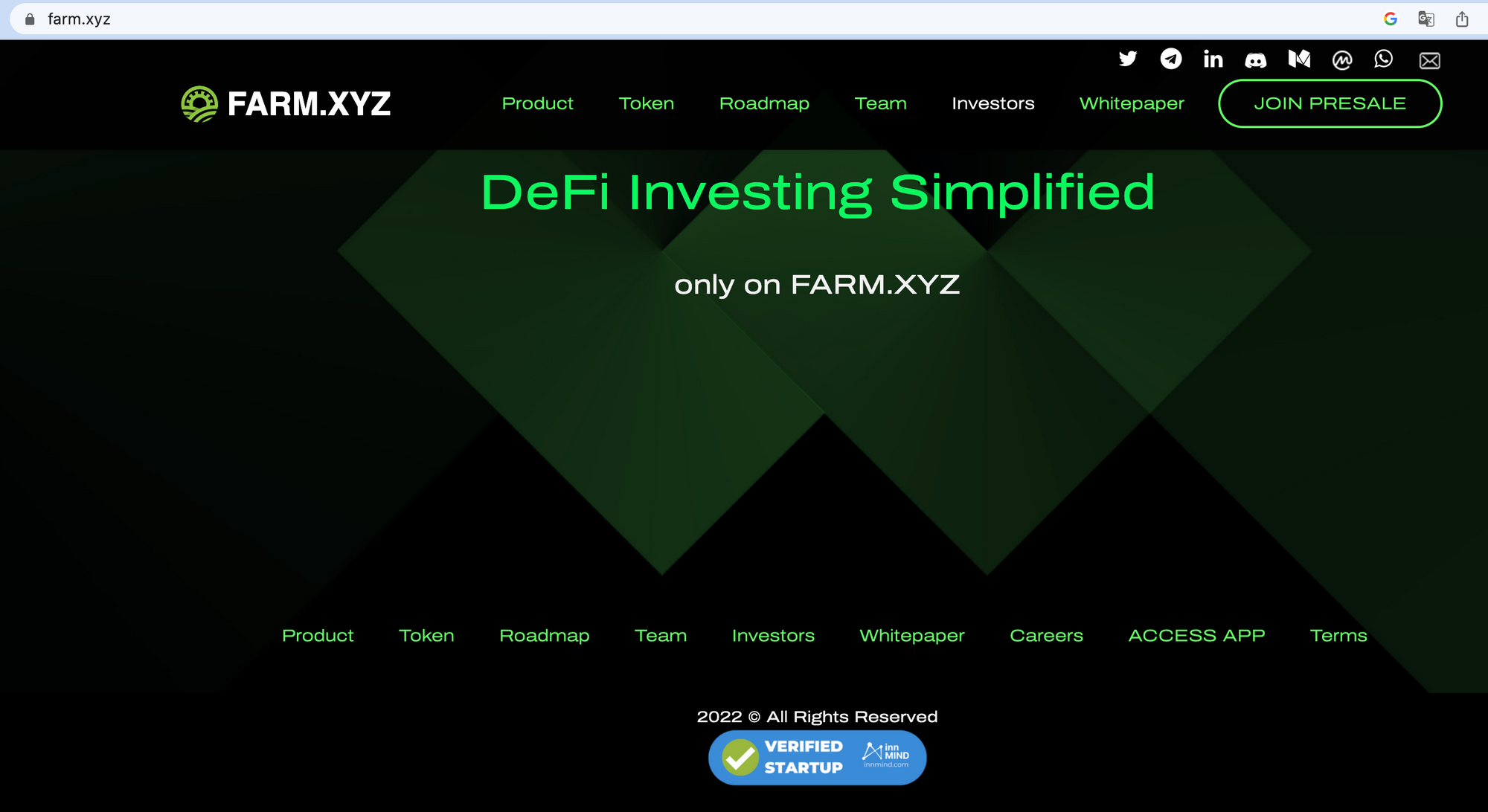 Farm XYZ Verified by InnMind widget