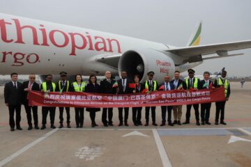Ethiopian Airlines adds Xiamen (from São Paulo) and Shenzhen (from Liège) to its cargo destinations in China