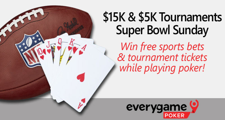 Everygame Poker organiseert twee toernooien om Super Bowl VLII te vieren