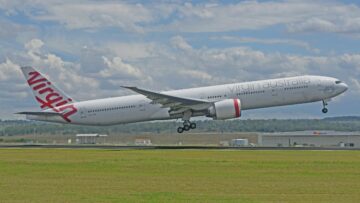 এক্স-ভার্জিন অস্ট্রেলিয়া 777 ওয়েলক্যাম্প স্টোরেজ ছেড়ে গেছে