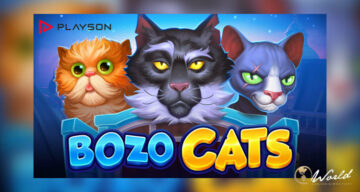 和毛茸茸的朋友一起出去玩 Playson 最新的老虎机游戏 Bozo Cats